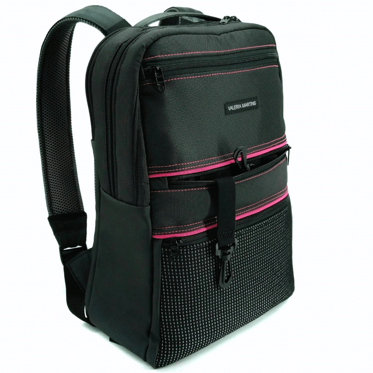 mochila las vegas urbana pink frambuesa tensores